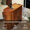 Tall Wooden End Table with Storage Drawer, Slim Side Table for Small Spaces